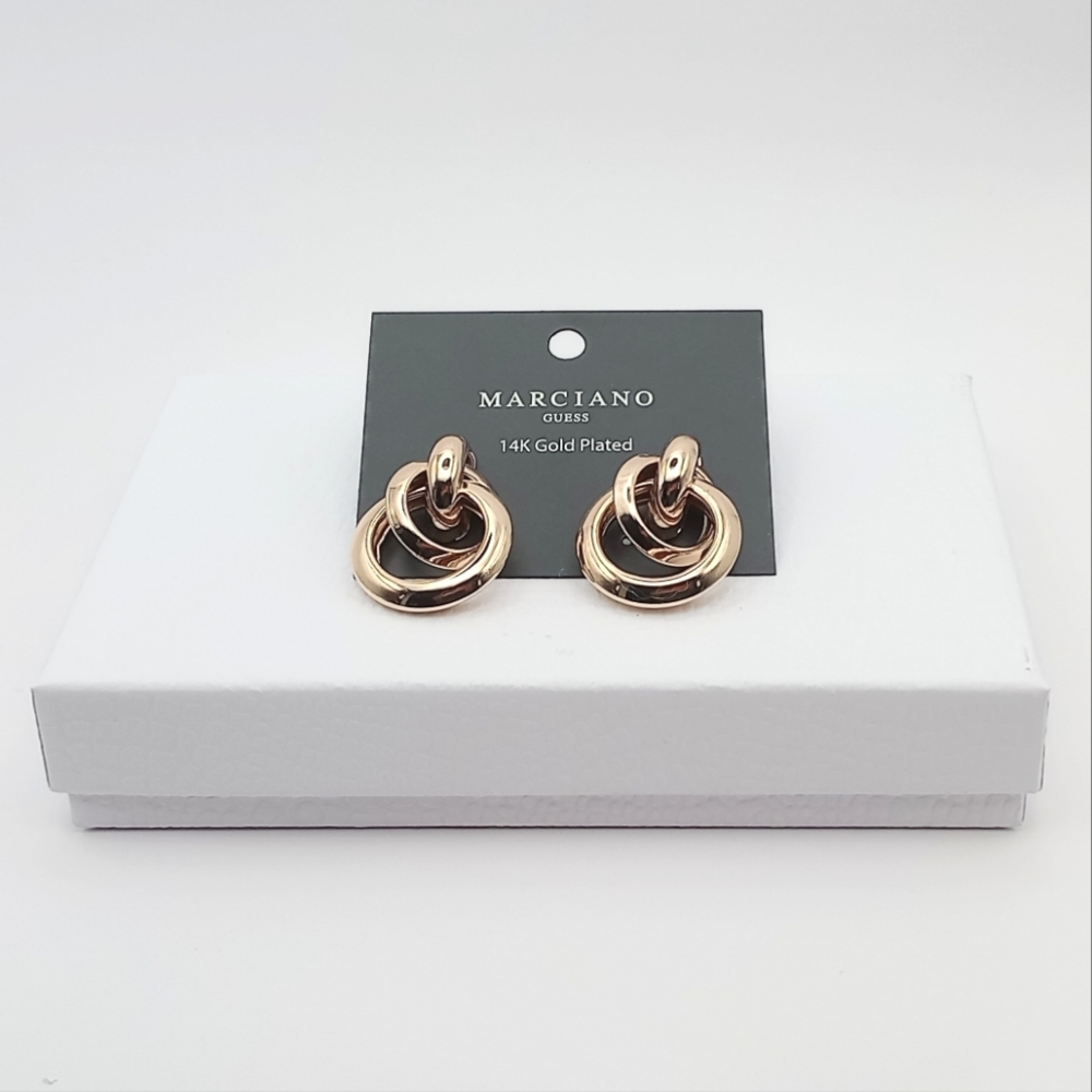 NWT  GUESS BY MARCIANO  14K GOLD PLATED EARRINGS